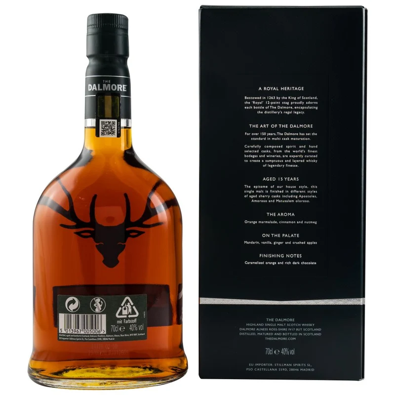 Dalmore 15 Jahre Highland Single Malt Whisky 40% 0,7l