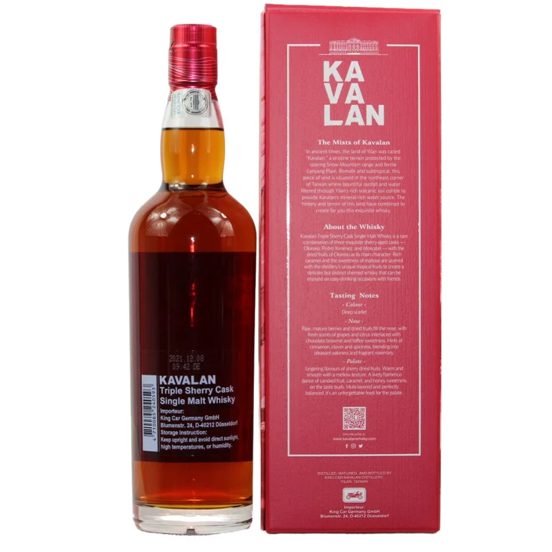 Kavalan Triple Sherry Casks 40% 0,7l