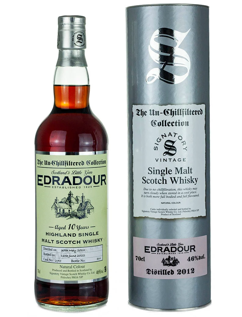 Edradour 10 Year Old 2012 Signatory Un-Chillfiltered