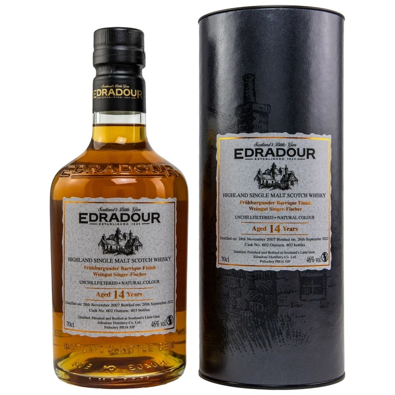 Edradour 14 Jahre Singer Fischer Frühburgunder Cask #602 46% 0,7l