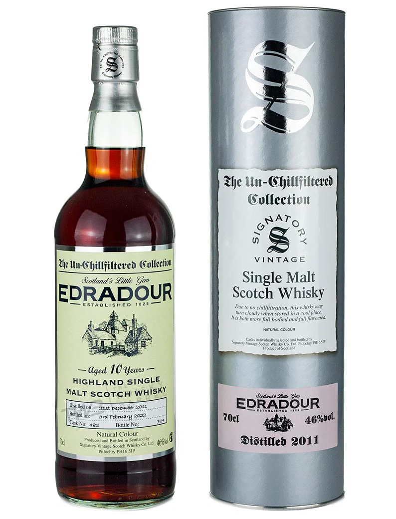 Edradour 10 Year Old 2011 Signatory Un-Chillfiltered