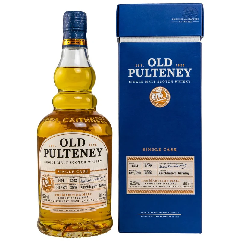 Old Pulteney 15 Jahre 2022 Single Cask #1454 52,2% 0,7l