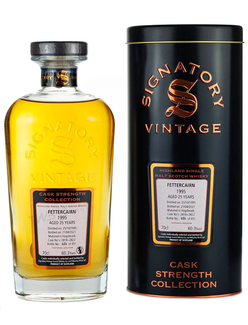 Fettercairn 25 Year Old 1995 Signatory Cask Strength