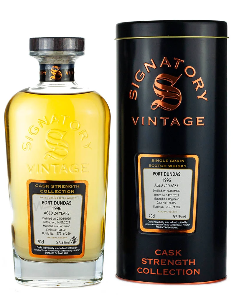 Port Dundas 24 Year Old 1996 Signatory Cask Strength