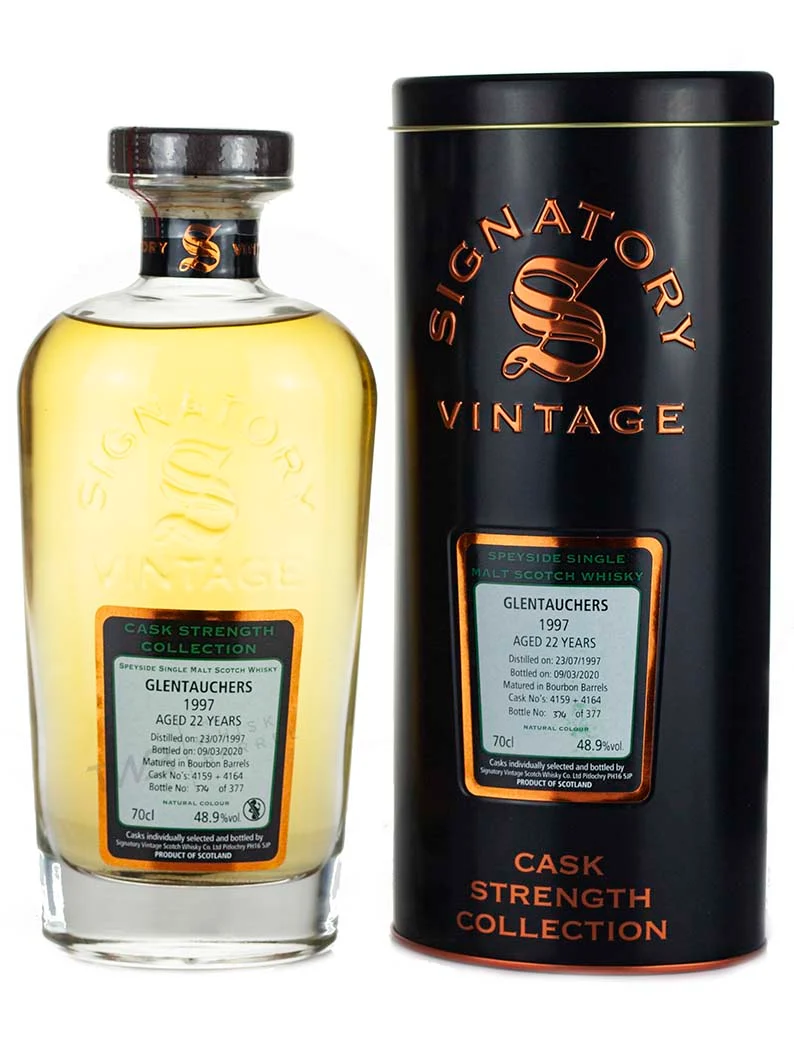 Glentauchers 22 Year Old 1997 Signatory Cask Strength