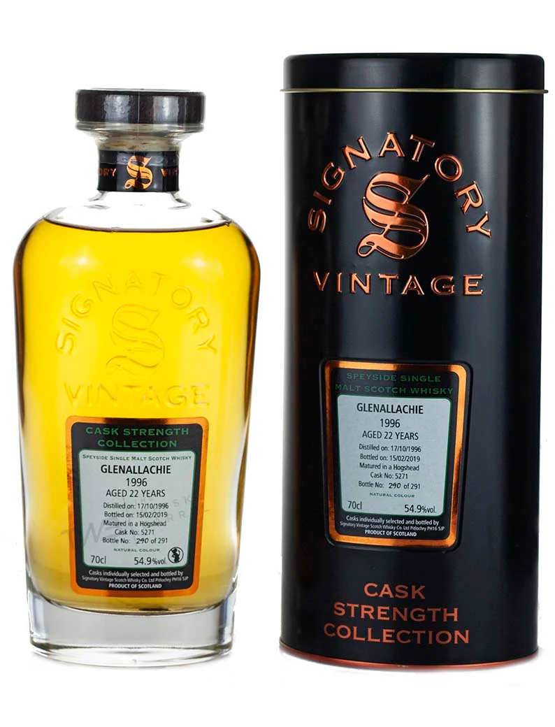 Glenallachie 22 Year Old 1996 Signatory Cask Strength