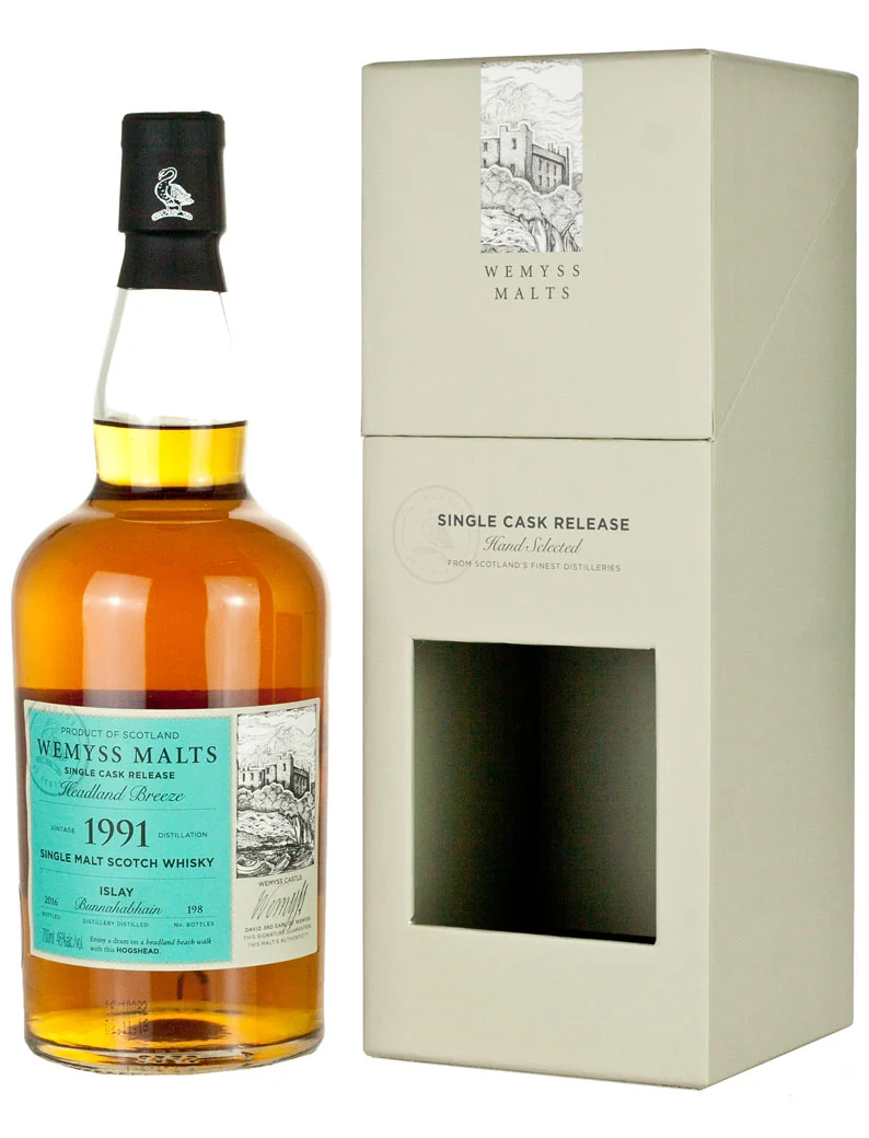 Bunnahabhain 24 Year Old 1991 Headland Breeze Wemyss