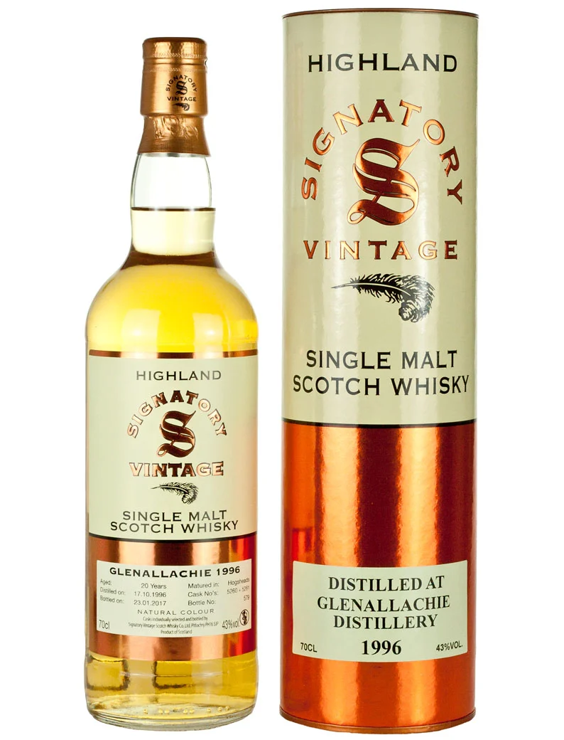 Glenallachie 20 Year Old 1996 Signatory Highland
