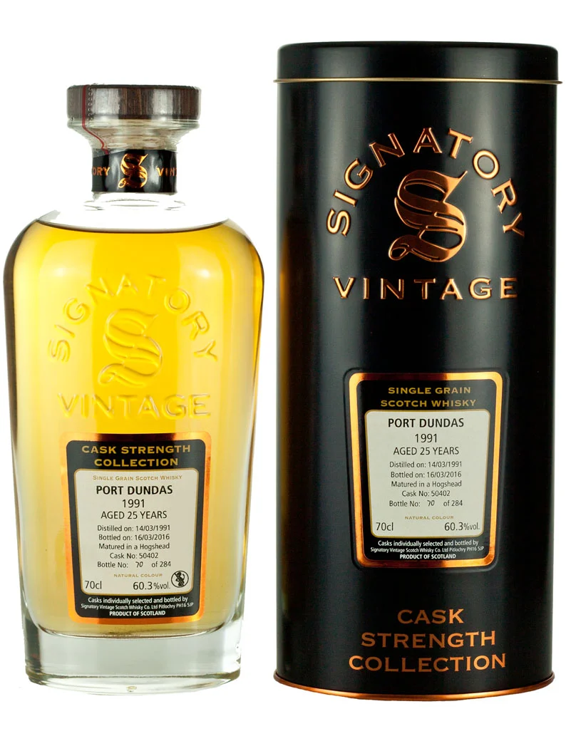 Port Dundas 25 Year Old 1991 Signatory Cask Strength