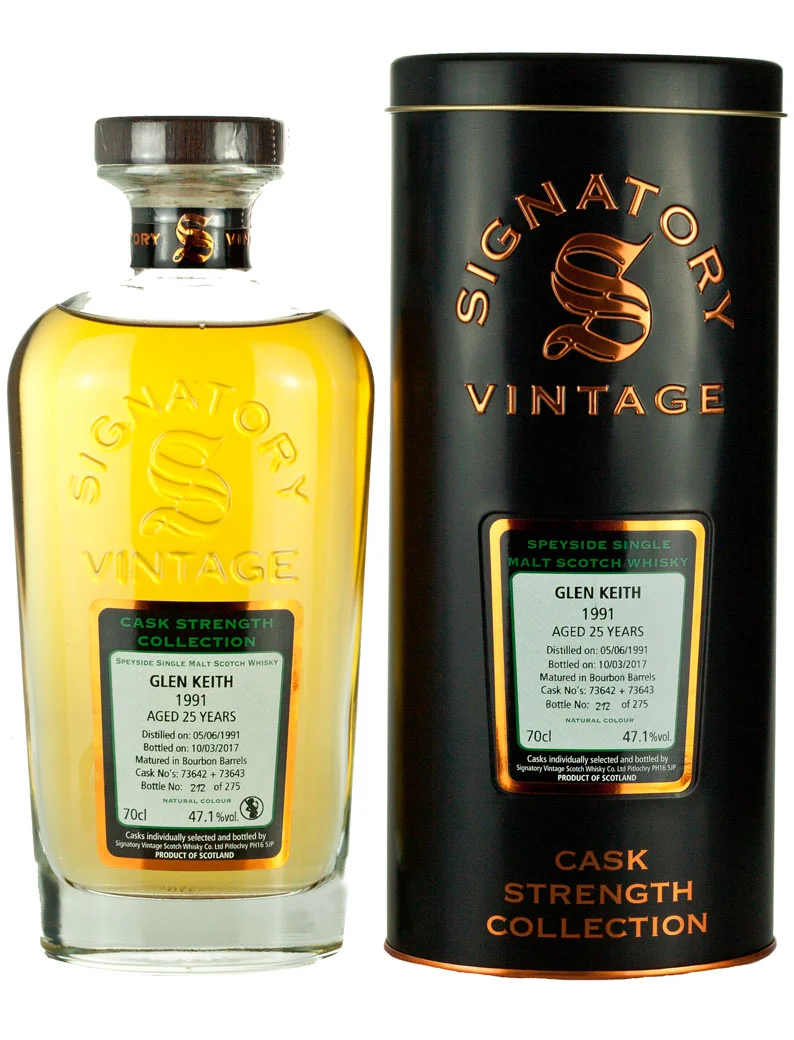 Glen Keith 25 Year Old 1991 Signatory Cask Strength