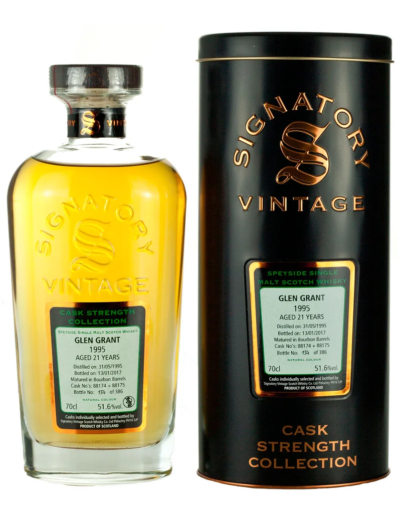 Glen Grant 21 Year Old 1995 Signatory Cask Strength