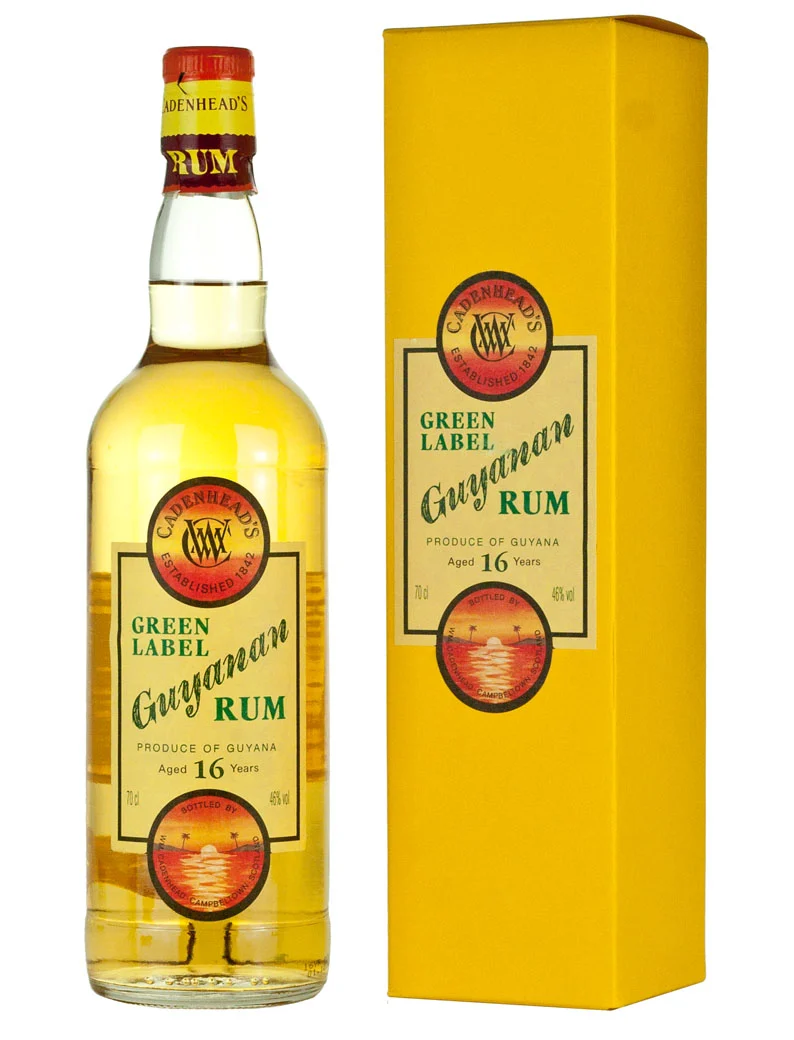 Mystery Rum Guyanan 16 Year Old Cadenhead's Green Label