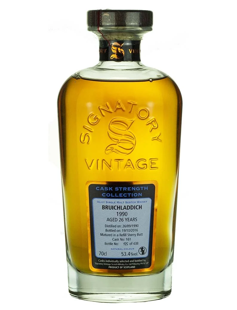 Bruichladdich 26 Year Old 1990 Signatory Cask Strength