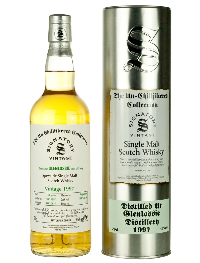 Glenlossie 20 Year Old 1997 Signatory Un-Chillfiltered