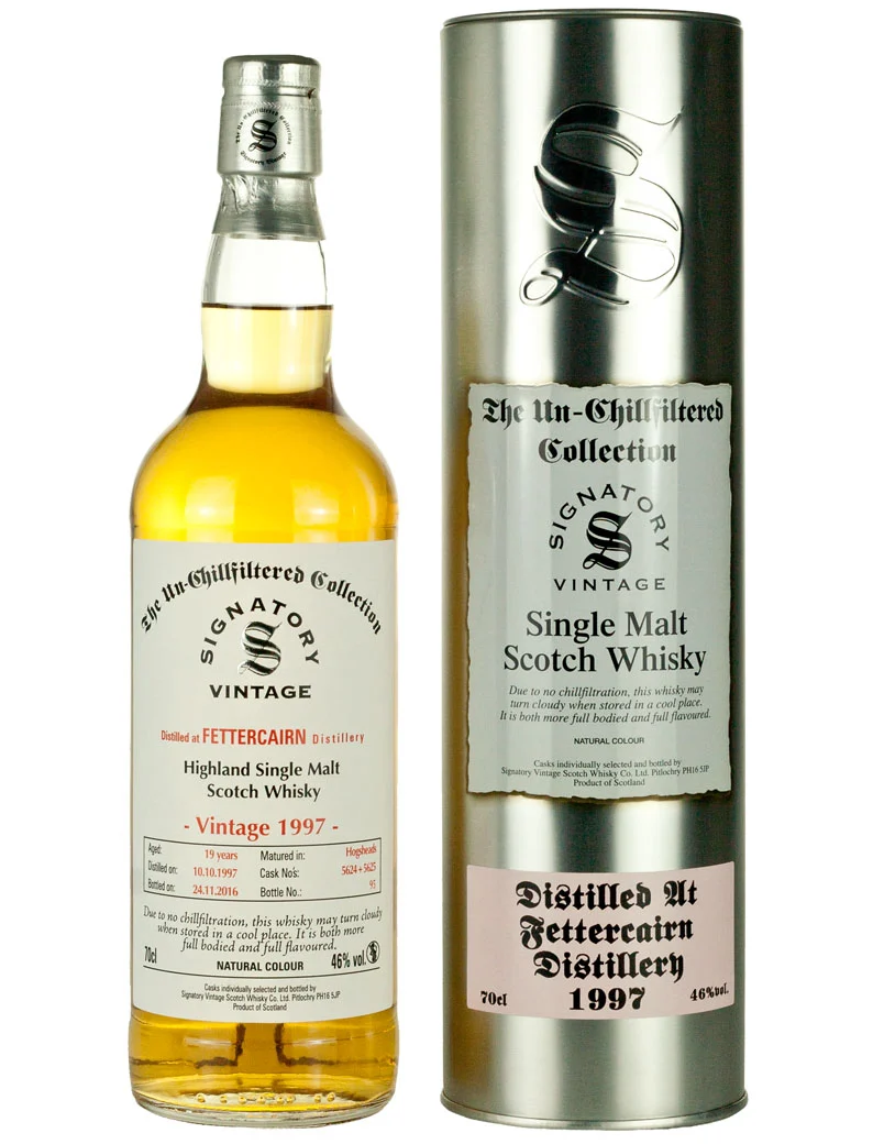 Fettercairn 19 Year Old 1997 Signatory Un-Chillfiltered