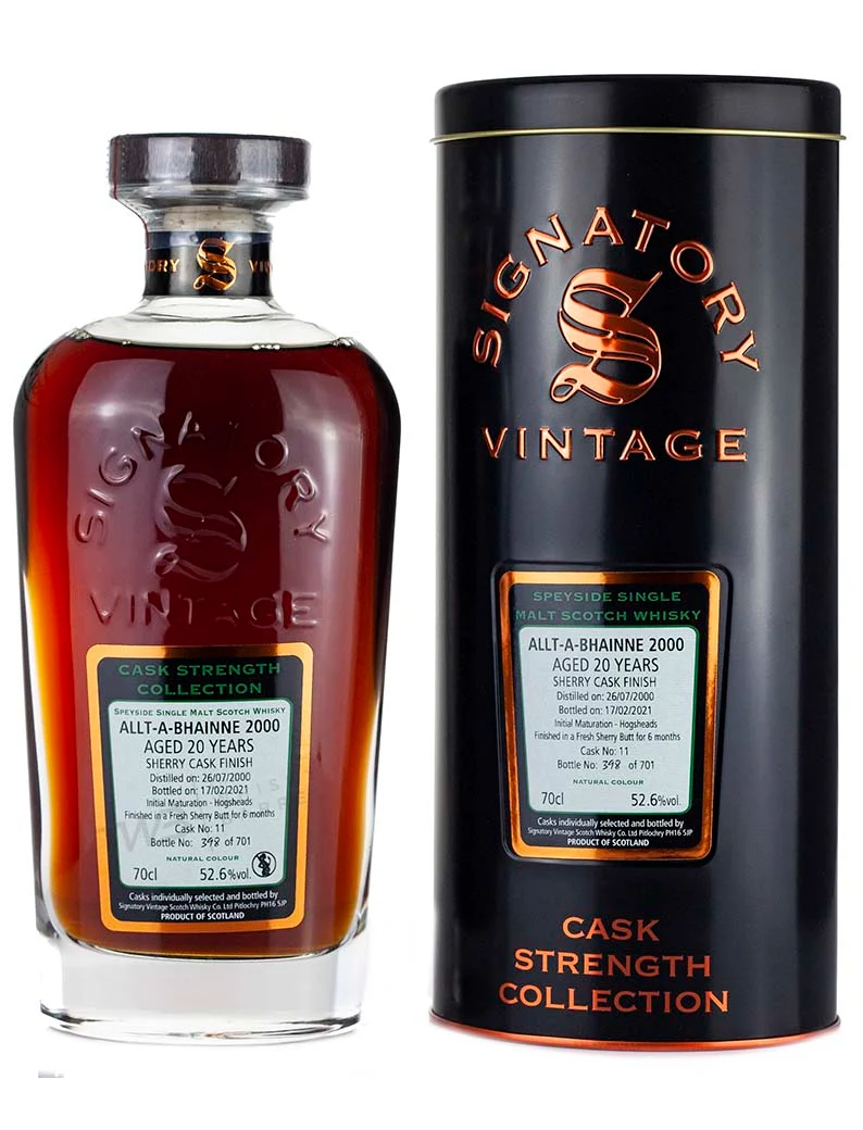 Allt-a-Bhainne 20 Year Old 2000 Signatory Cask Strength