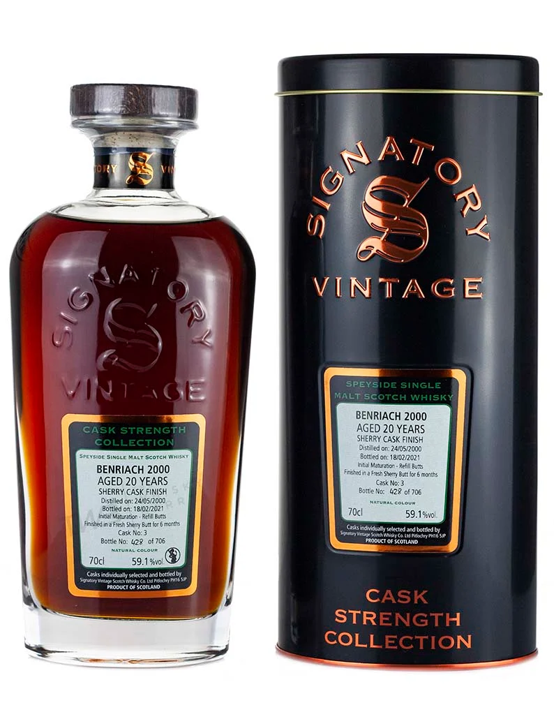Benriach 20 Year Old 2000 Signatory Cask Strength