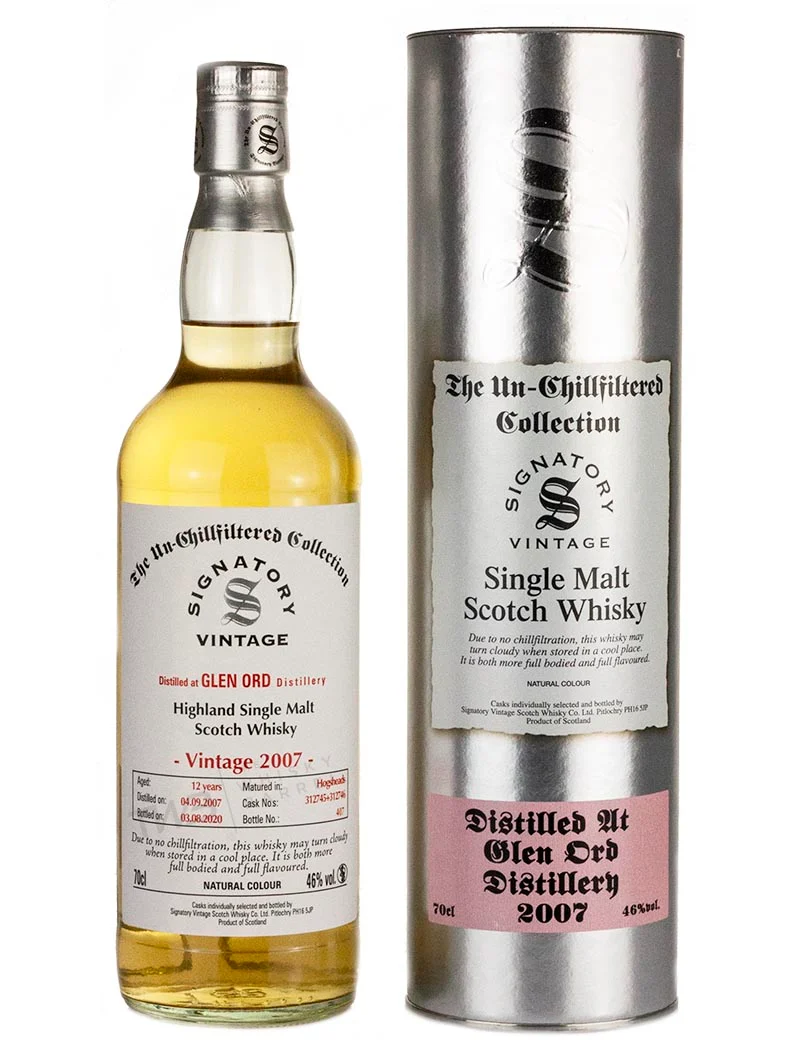 Glen Ord 12 Year Old 2007 Signatory Un-Chillfiltered