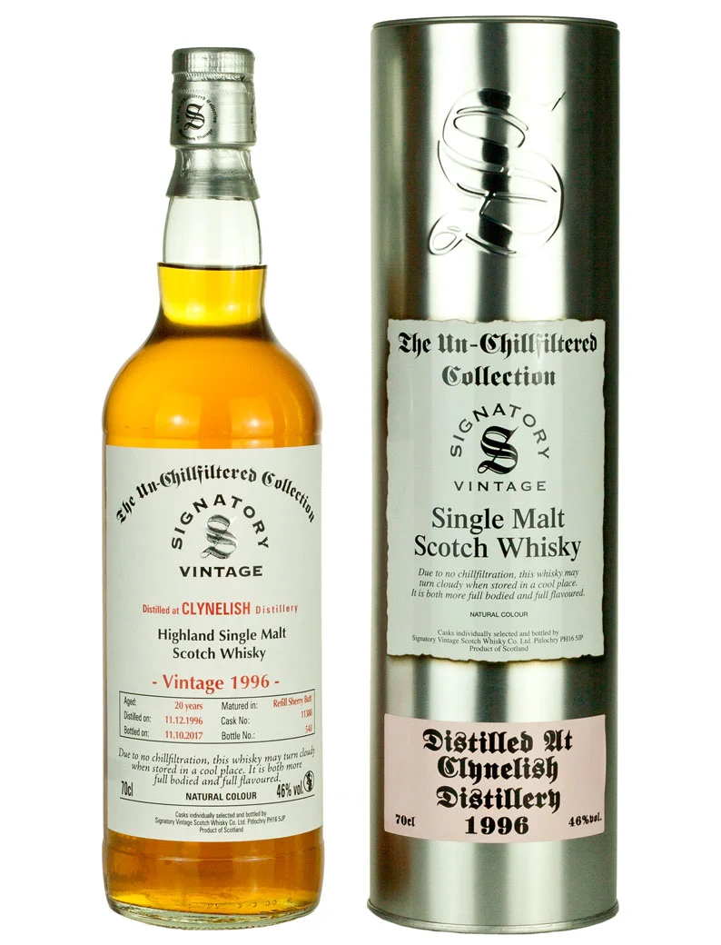 Clynelish 20 Year Old 1996 Signatory Un-Chillfiltered