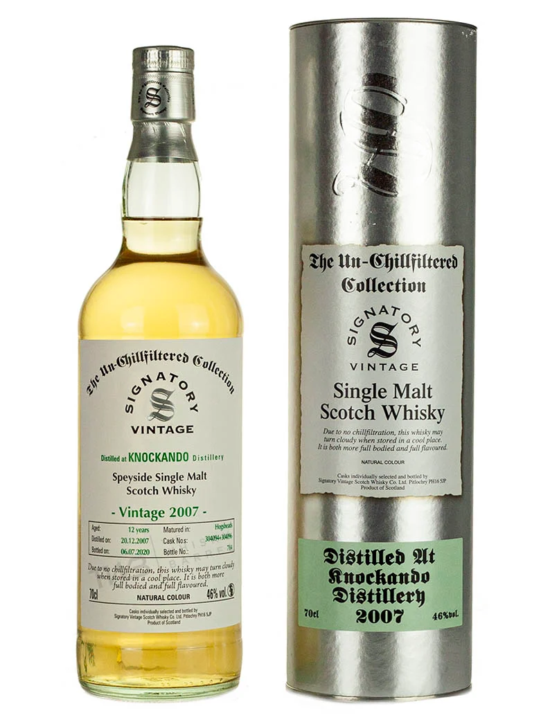 Knockando 12 Year Old 2007 Signatory Un-Chillfiltered