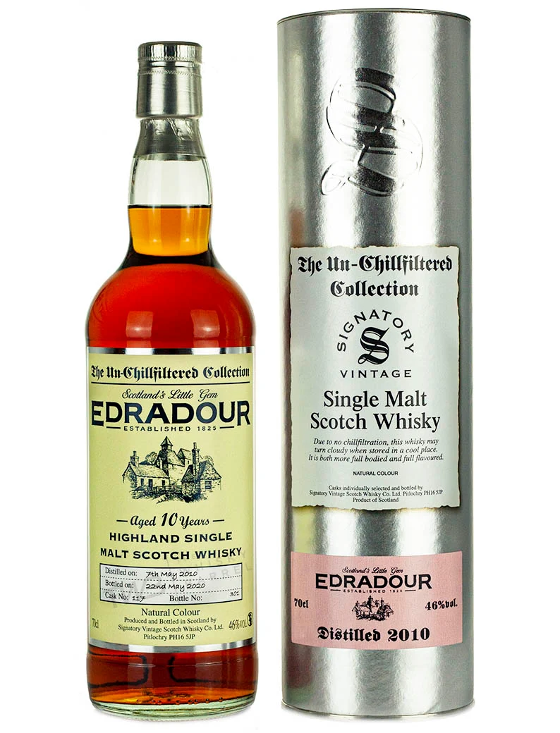 Edradour 10 Year Old 2010 Signatory Un-Chillfiltered