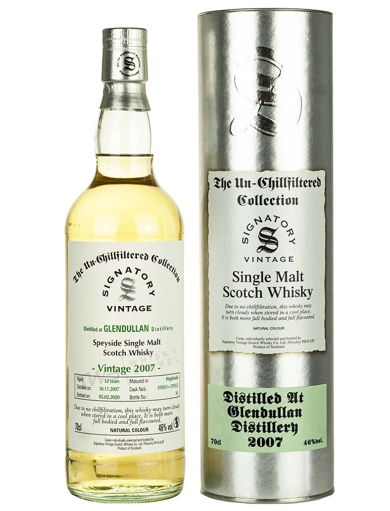 Glendullan 12 Year Old 2007 Signatory Un-Chillfiltered