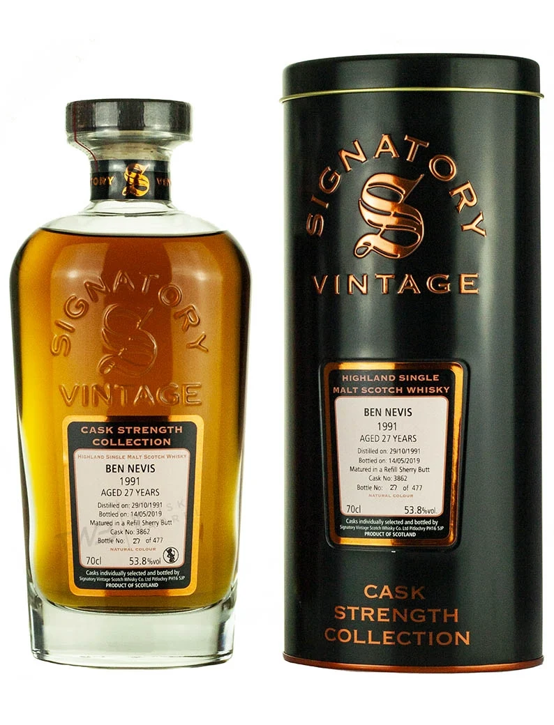 Ben Nevis 27 Year Old 1991 Signatory Cask Strength