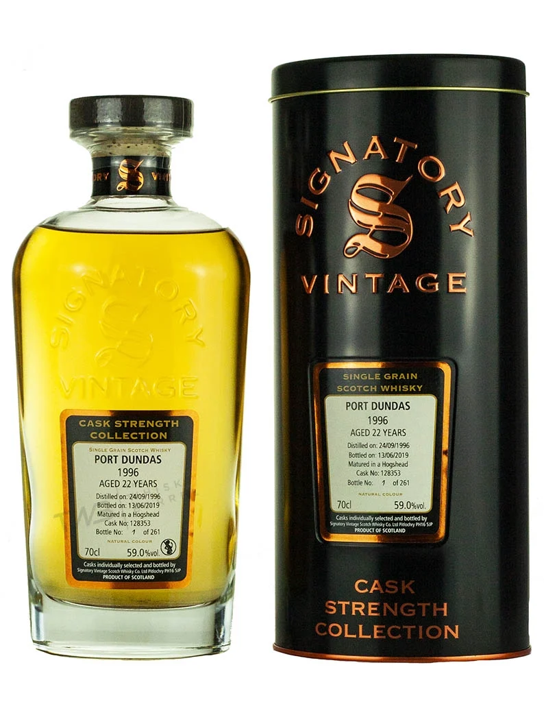 Port Dundas 22 Year Old 1996 Signatory Cask Strength
