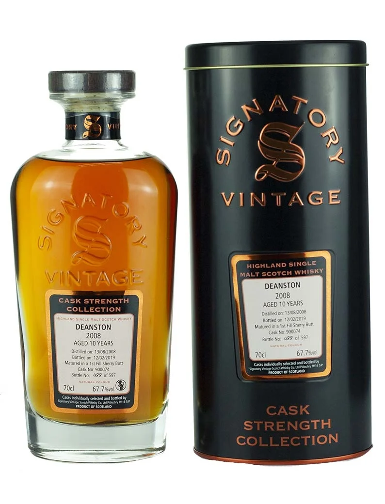 Deanston 10 Year Old 2008 Signatory Cask Strength