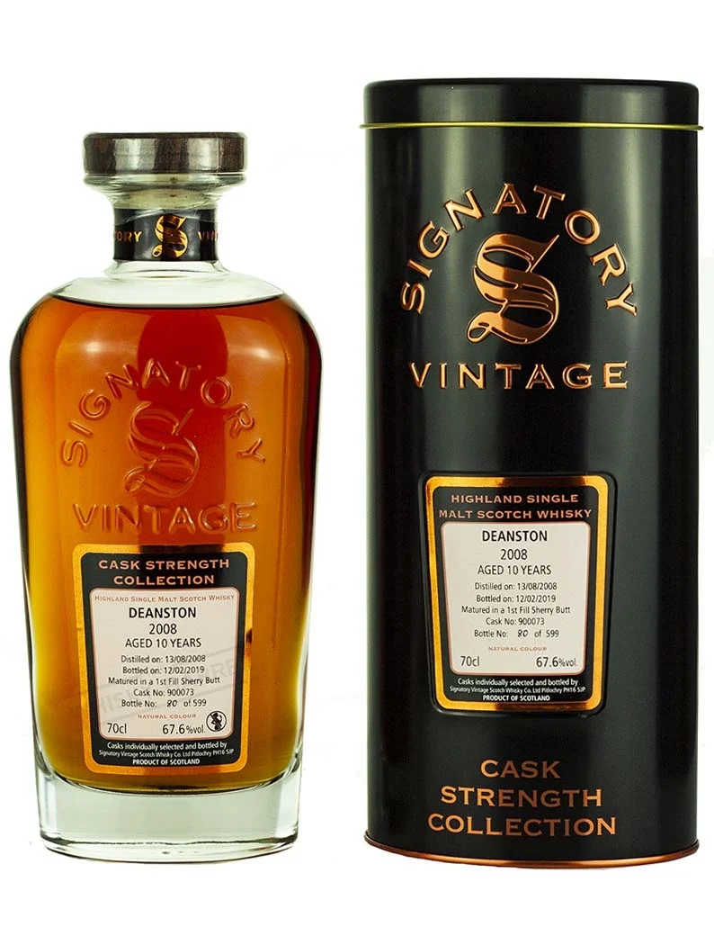 Deanston 10 Year Old 2008 Signatory Cask Strength