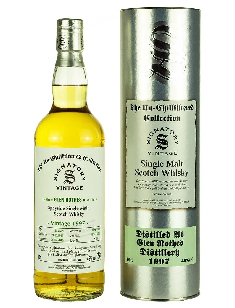 Glenrothes 21 Year Old 1997 Signatory Un-Chillfiltered