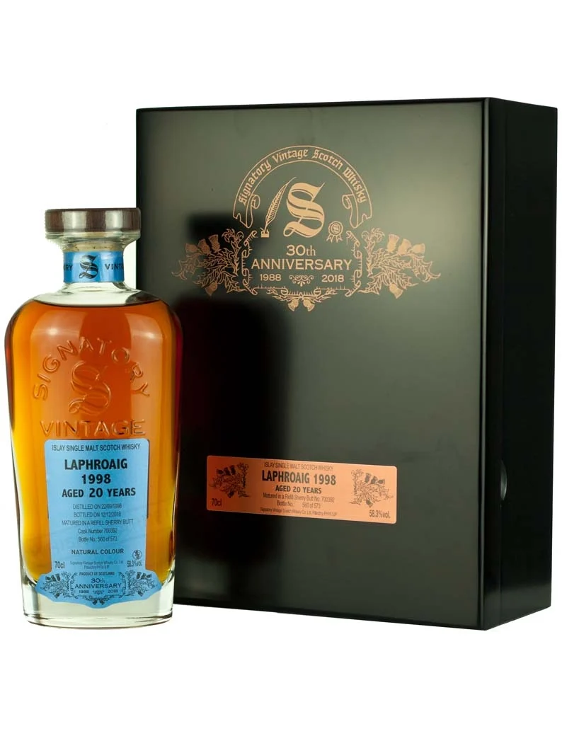 Laphroaig 20 Year Old 1998 Signatory 30th Anniversary