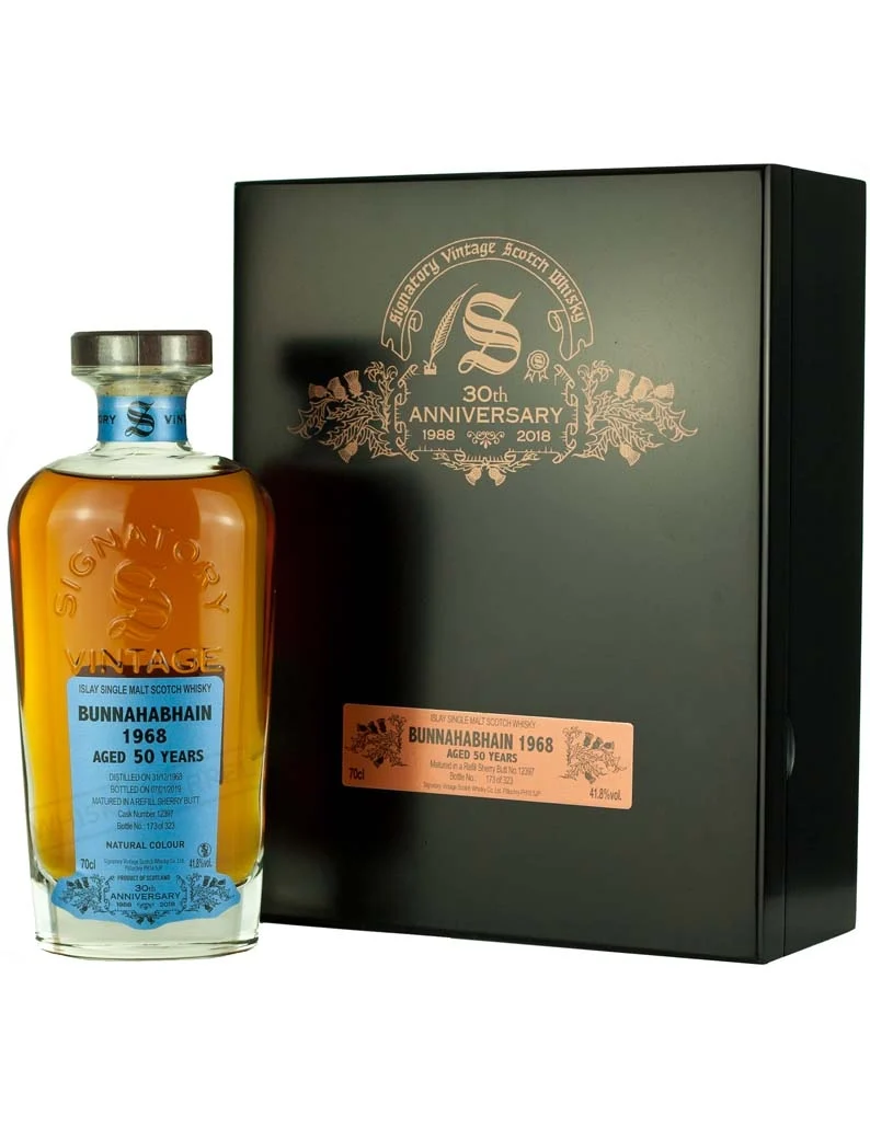 Bunnahabhain 50 Year Old 1968 Signatory 30th Anniversary