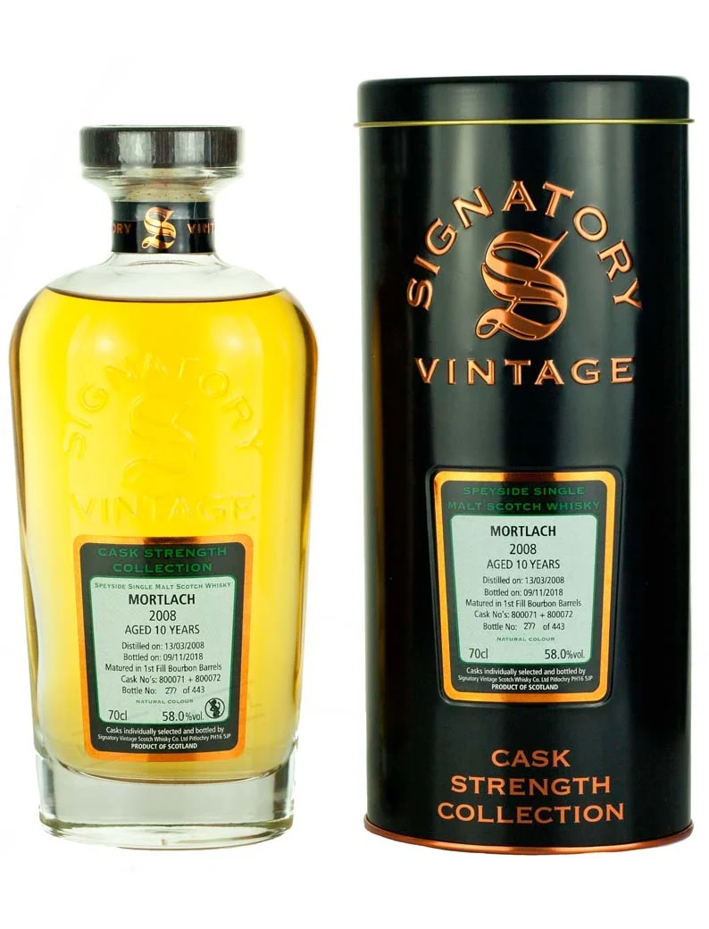 Mortlach 10 Year Old 2008 Signatory Cask Strength