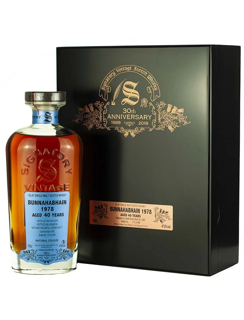 Bunnahabhain 40 Year Old 1978 Signatory 30th Anniversary