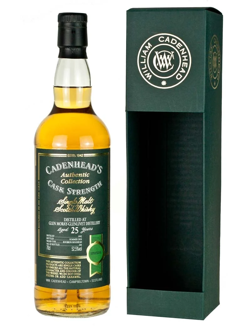 Glen Moray 25 Year Old 1992 Cadenhead's Authentic Collection