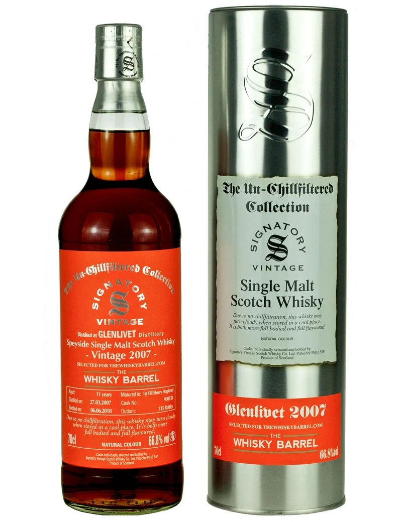 Glenlivet 11 Year Old 2007 Signatory Exclusive