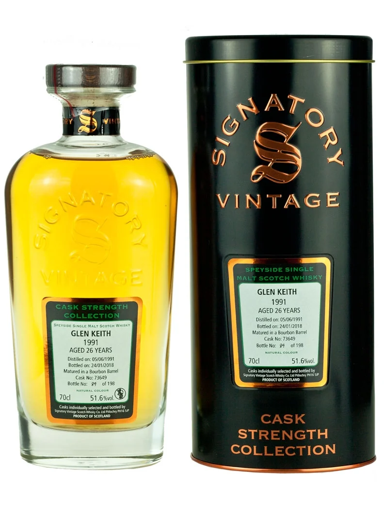 Glen Keith 26 Year Old 1991 Signatory Cask Strength