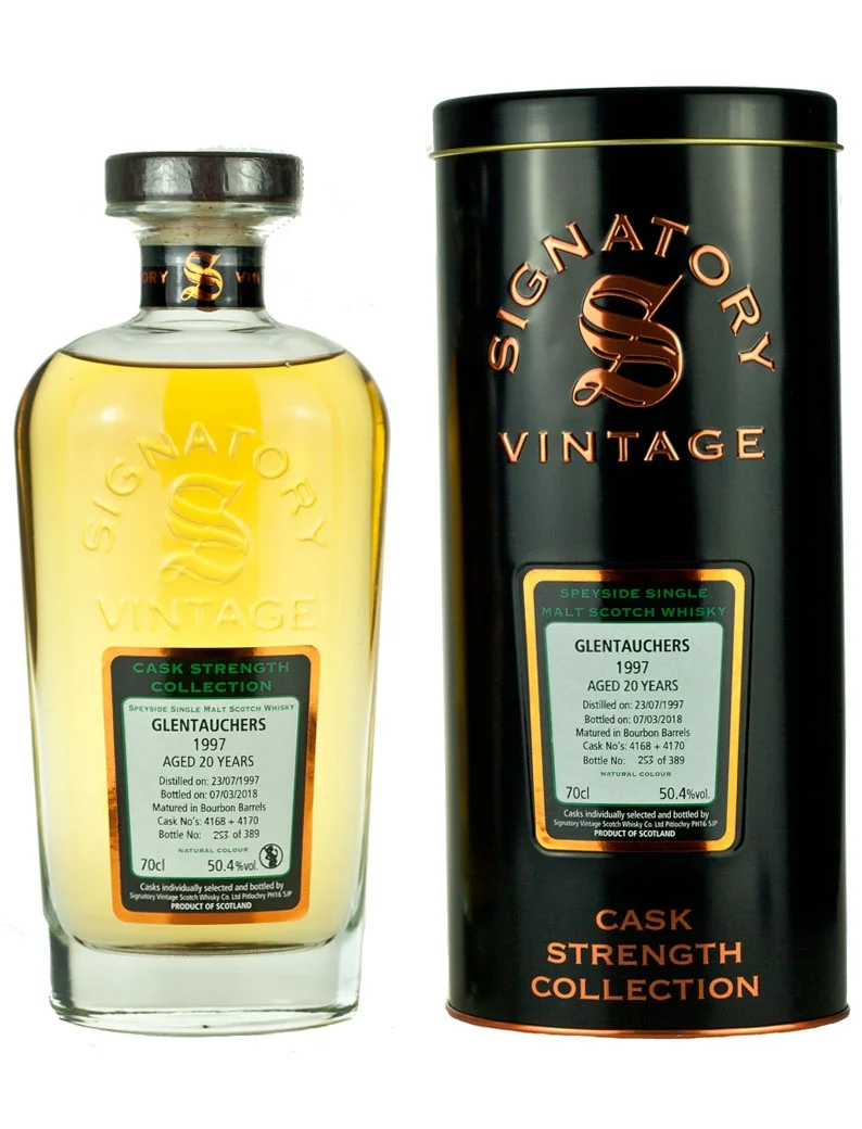 Glentauchers 20 Year Old 1997 Signatory Cask Strength