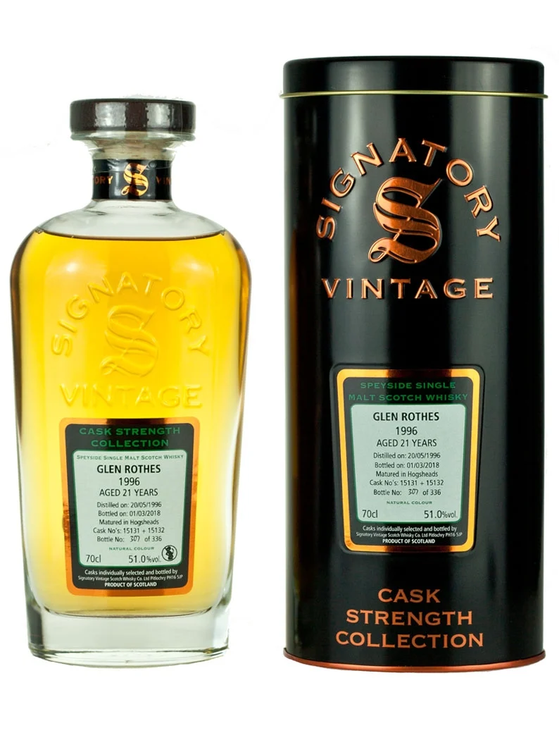Glenrothes 21 Year Old 1996 Signatory Cask Strength