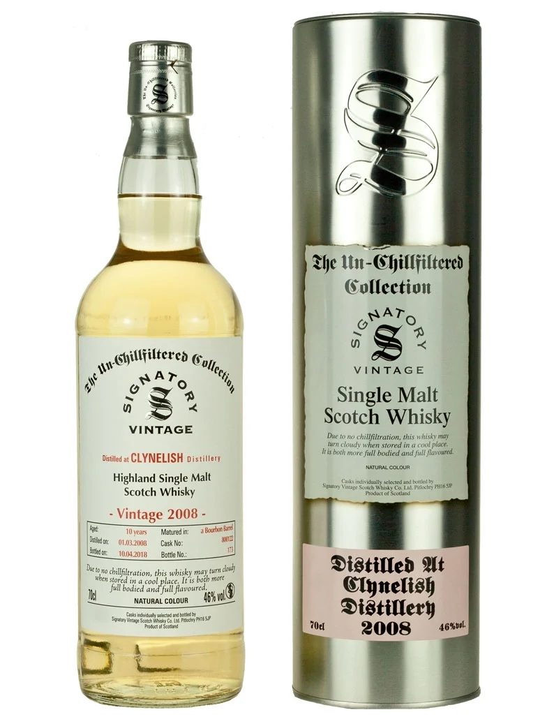 Clynelish 10 Year Old 2008 Signatory Un-Chillfiltered