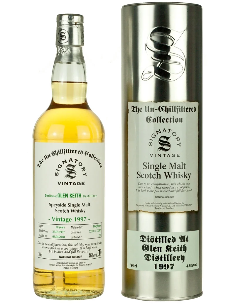 Glen Keith 20 Year Old 1997 Signatory Un-Chillfiltered