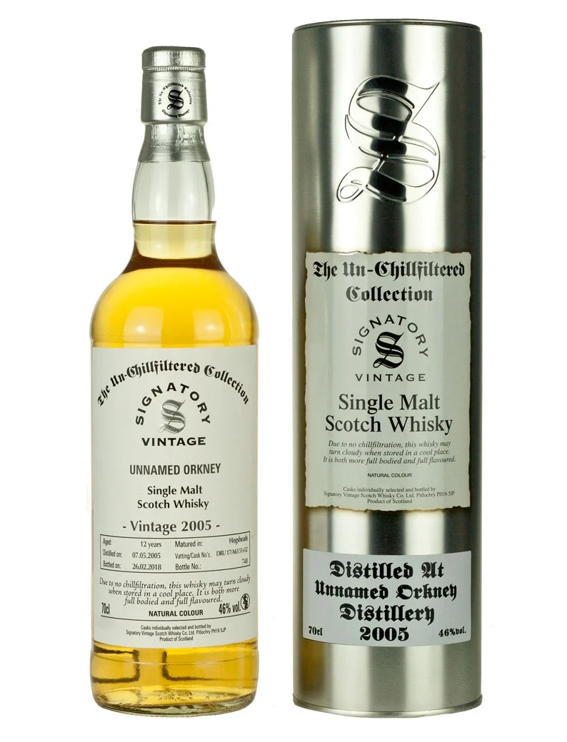 Mystery Malt Unnamed Orkney 12 Year Old 2005 Signatory Un-Chillfiltered