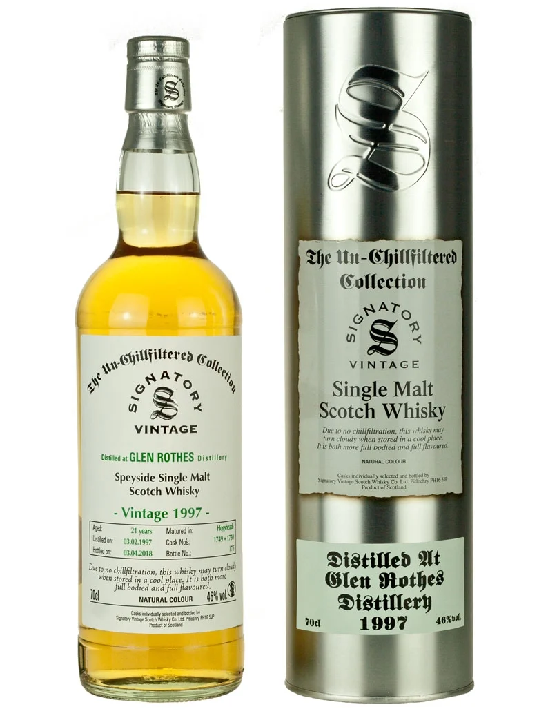 Glenrothes 21 Year Old 1997 Signatory Un-Chillfiltered