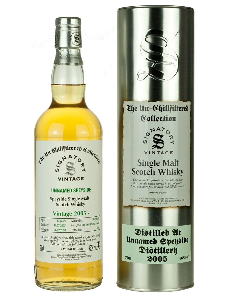 Mystery Malt Unnamed Speyside 12 Year Old 2005 Signatory Un-Chillfiltered