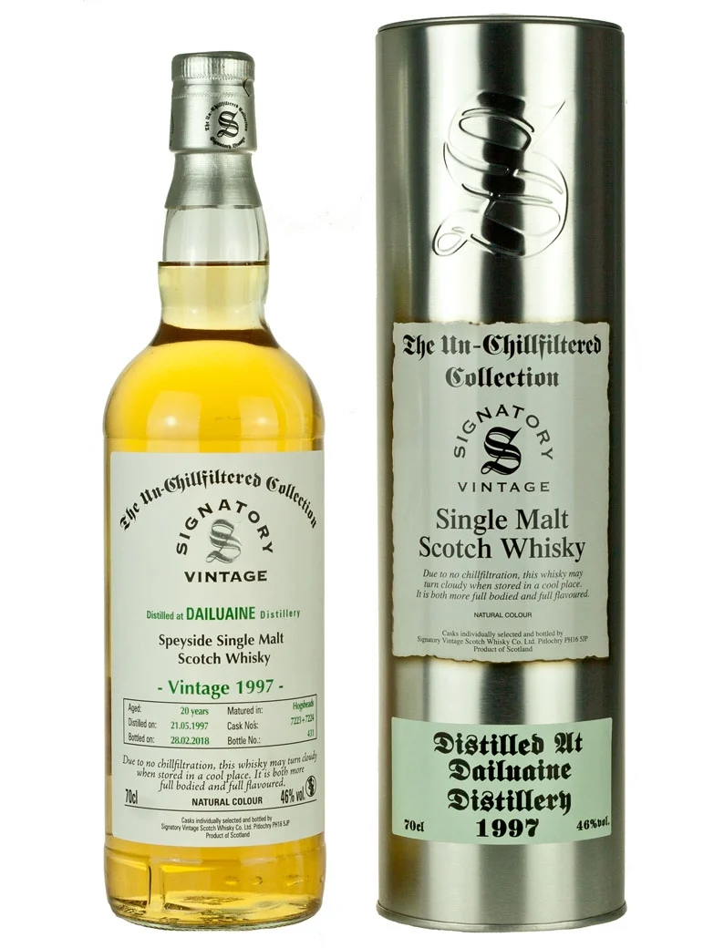 Dailuaine 20 Year Old 1997 Signatory Un-Chillfiltered