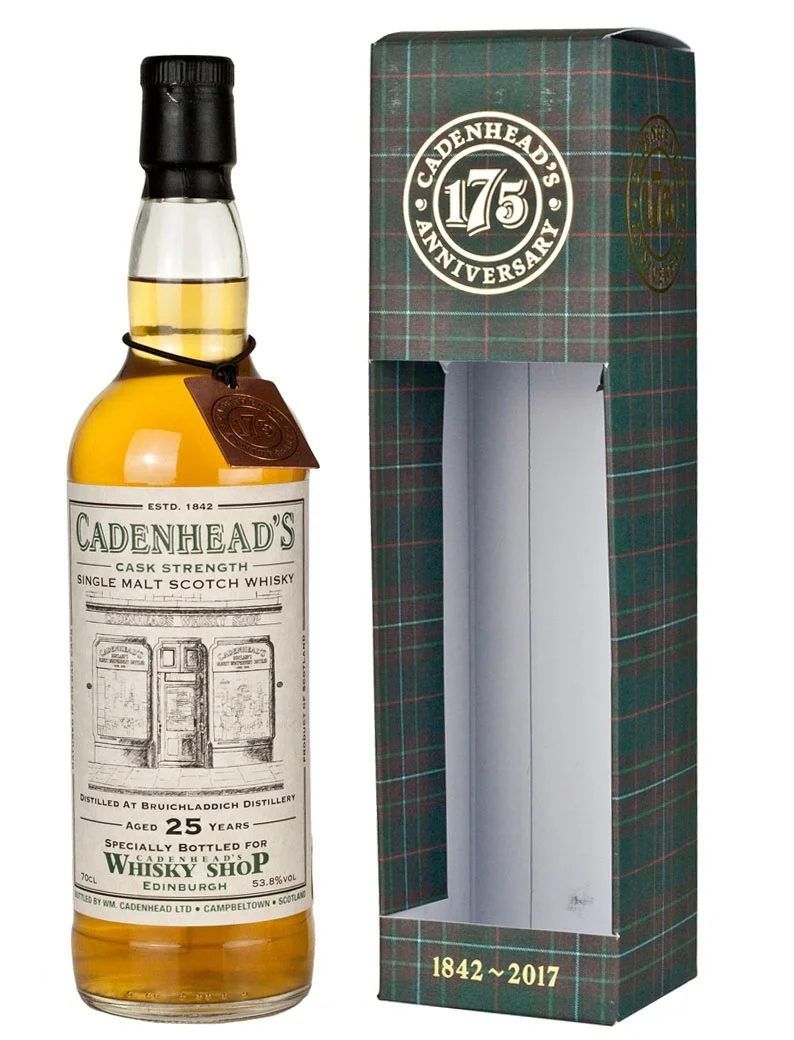Bruichladdich 25 Year Old 1992 Cadenhead's Edinburgh 175th Anniversary