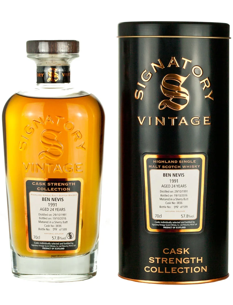 Ben Nevis 24 Year Old 1991 Signatory Cask Strength