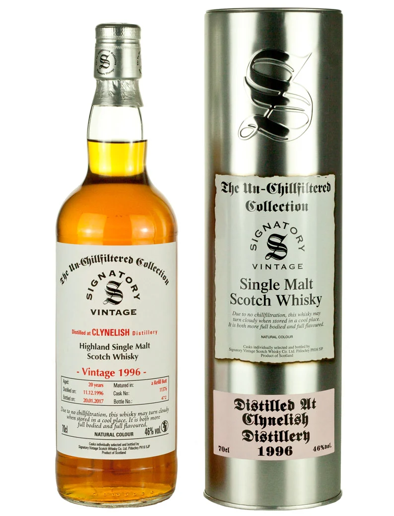Clynelish 20 Year Old 1996 Signatory Un-Chillfiltered