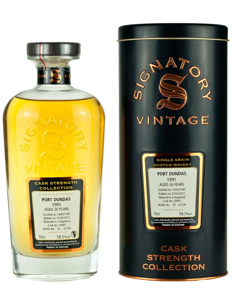 Port Dundas 26 Year Old 1991 Signatory Cask Strength